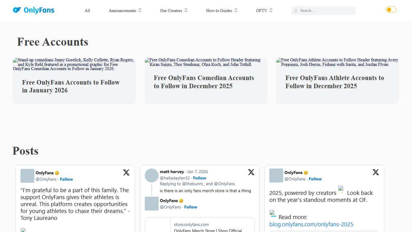 Featured Accounts - OnlyFans Blog